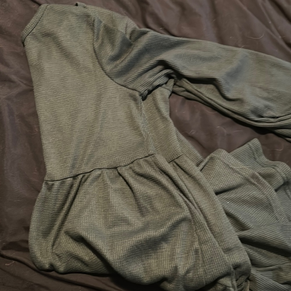 Forest green sweater dress